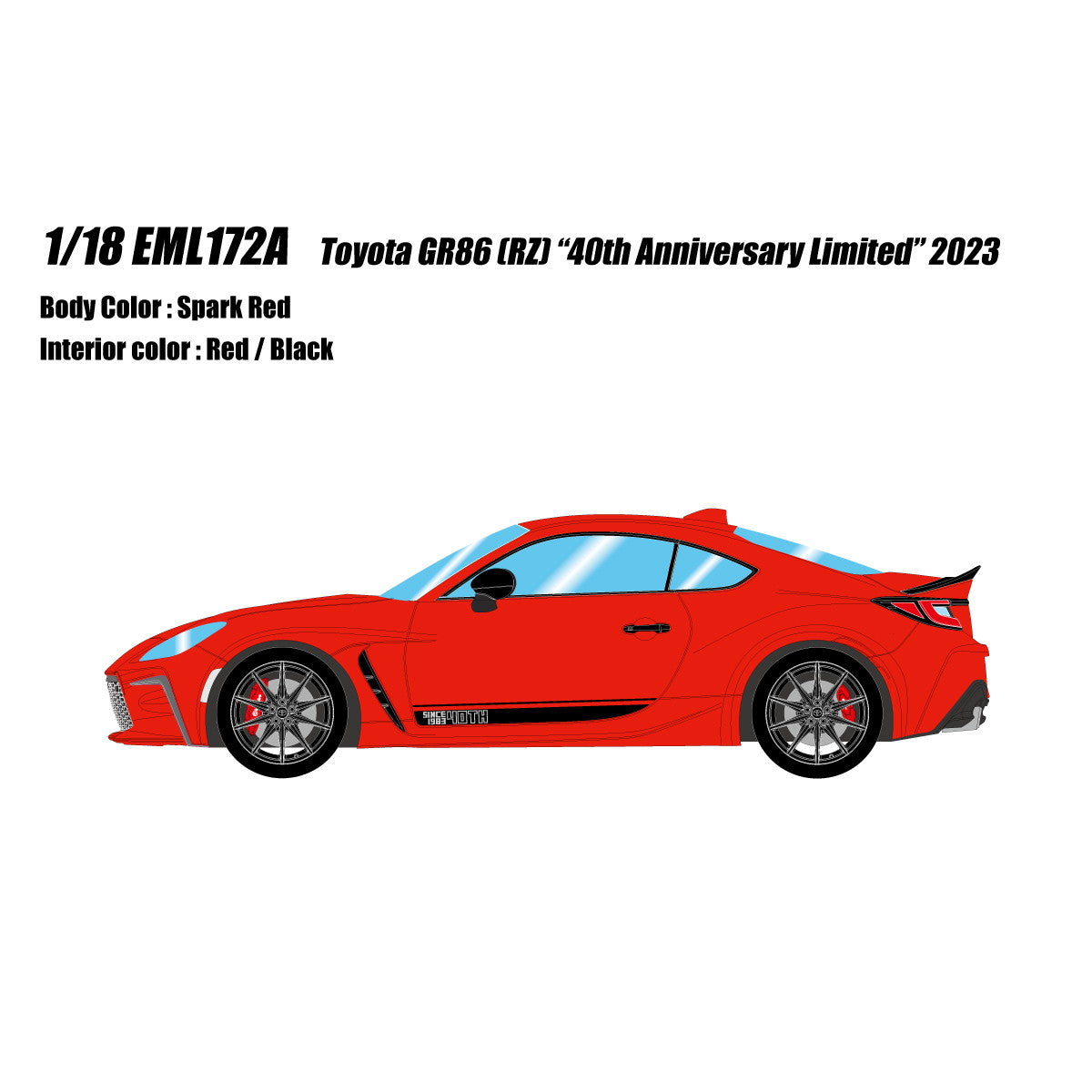 新品即納】[MDL]1/18 Toyota GR86(RZ) 『40th Anniversary