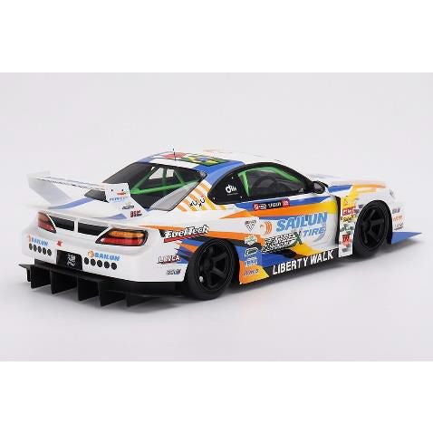 【新品即納】[MDL] 1/18 Nissan シルビア(S15) LB-Super Silhouette#555 2023 Formula Drift Japan 完成品 ミニカー(TS0586) TOP SPEED(トップスピード)(20241130)