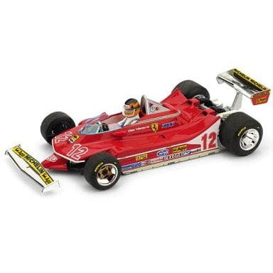 【新品即納】[MDL] (再販) 1/43 フェラーリ 312 T4 1979年フランスGP 2位 #12 Gilles Villeneuve ドライバー付 完成品 ミニカー(R512CH) BRUMM(ブルム) (20240930)