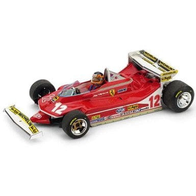 【新品即納】[MDL] (再販) 1/43 フェラーリ 312 T4 1979年モナコGP #12 Gilles Villeneuve ドライバー付 完成品 ミニカー(R514CH) BRUMM(ブルム) (20240930)