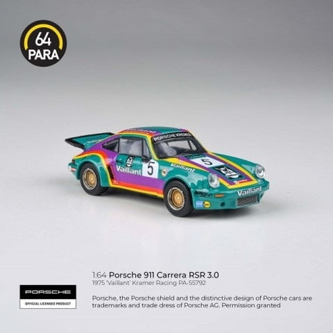 【新品即納】[MDL] PARA64 1/64 ポルシェ 911 3.0 RSR 1974 Vaillant フォトエッチング加工ホイール LHD 完成品 ミニカー(PA-55792) PARAGON(パラゴン) (20241031)