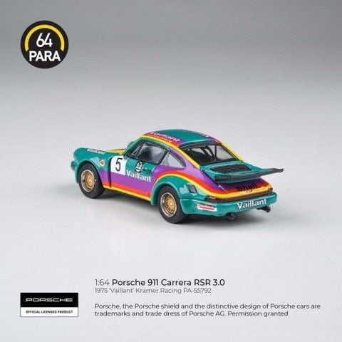 【新品即納】[MDL] PARA64 1/64 ポルシェ 911 3.0 RSR 1974 Vaillant フォトエッチング加工ホイール LHD 完成品 ミニカー(PA-55792) PARAGON(パラゴン) (20241031)