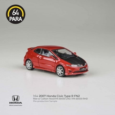 【新品即納】[MDL] PARA64 1/64 ホンダ シビック Type R FN2 2007 レッド/カーボン RHD 完成品 ミニカー(PA-65400) PARAGON(パラゴン) (20241031)