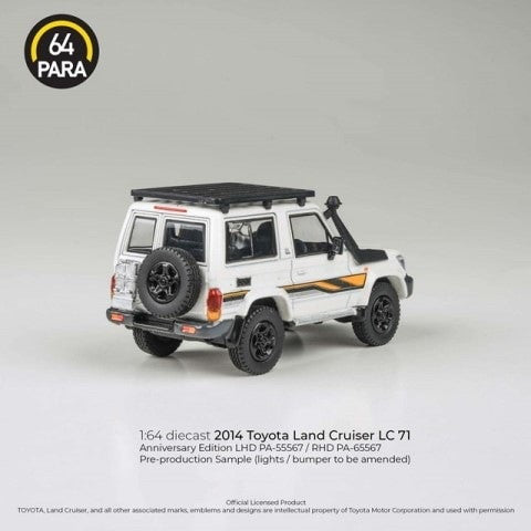 【新品即納】[MDL] PARA64 1/64 トヨタ ランドクルーザー LC71 2023 ホワイト Anniversary Ed RHD 完成品 ミニカー(PA-65567) PARAGON(パラゴン) (20241031)