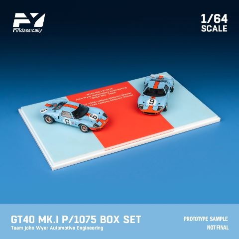 【新品即納】[MDL] 1/64 Ford(フォード) GT40 MK.I P/1075 2台セット(Gulf #6+Gulf #9) 完成品 ミニカー(FY64055) Finclassically(20241130)
