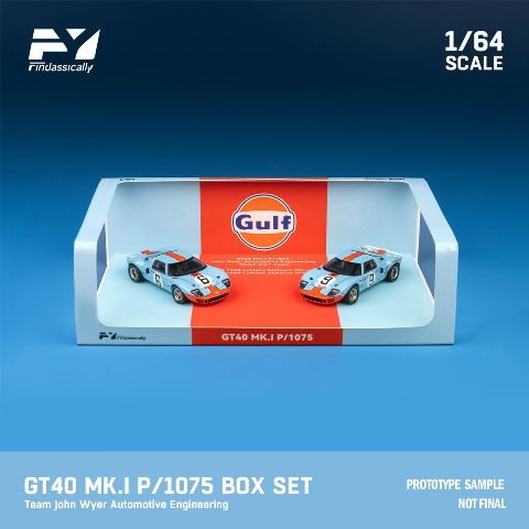 【新品即納】[MDL] 1/64 Ford(フォード) GT40 MK.I P/1075 2台セット(Gulf #6+Gulf #9) 完成品 ミニカー(FY64055) Finclassically(20241130)