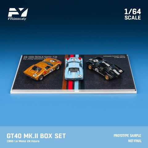 【新品即納】[MDL] 1/64 Ford(フォード) GT40 MK.II 1966 LeMans 24h 3台セット(Black #2+Blue #1+Gold #5) 完成品 ミニカー(FY64056) Finclassically(20241130)