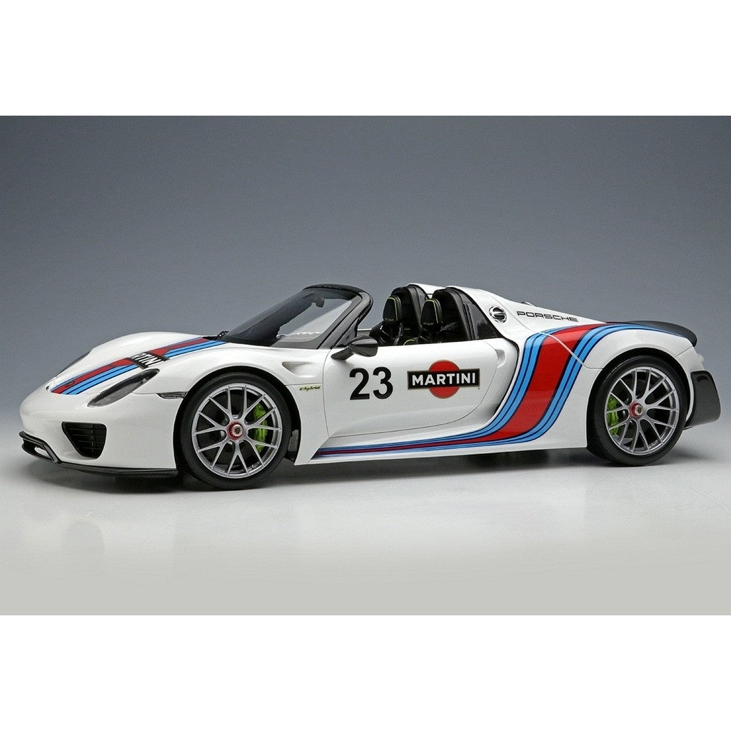 【新品即納】[MDL] EIDOLON COLLECTION(アイドロンコレクション) 1/18 Porsche 918 Spyder Weissach package 2011 ホワイト(マルティニストライプ) 完成品 ミニカー(EML089A) EIDOLON(アイドロン)(20250331)