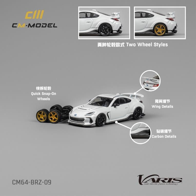 【新品即納】[MDL] 1/64 Subaru BRZ Varis Widebody ホワイト 完成品 ミニカー(CM64-BRZ-09) CM MODEL(20250228)