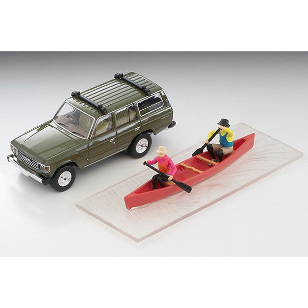 【新品即納】[MDL] トミカリミテッドヴィンテージ NEO 1/64 LV-N279e トヨタ ランドクルーザー60(オリーブ) カヌー、フィギュア付 完成品 ミニカー(330882) TOMYTEC(トミーテック)(20250308)