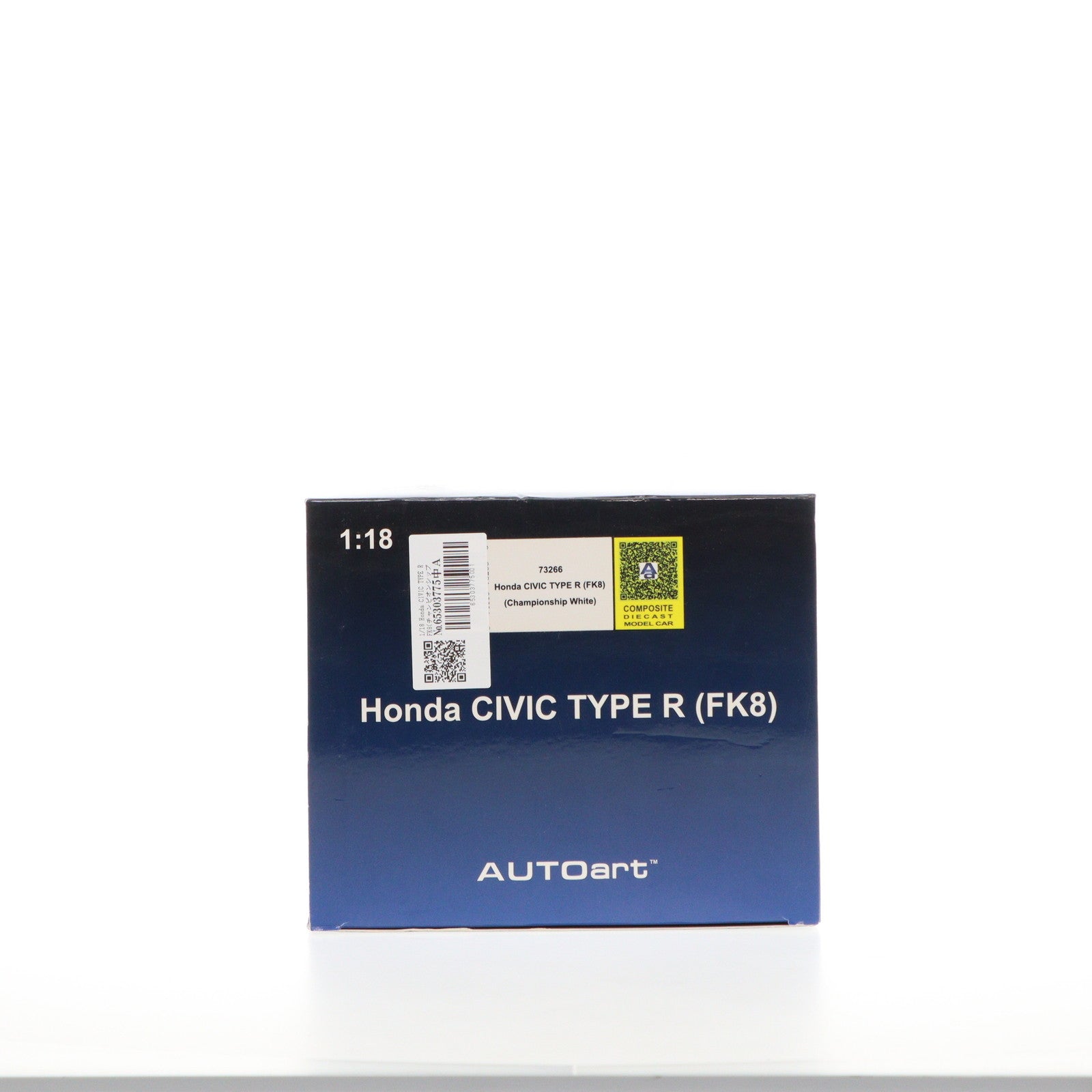 【中古即納】[MDL] 1/18 Honda CIVIC(シビック) TYPE R FK8(チャンピオンシップホワイト) 完成品 ミニカー(73266) AutoArt(オートアート)(20190731)