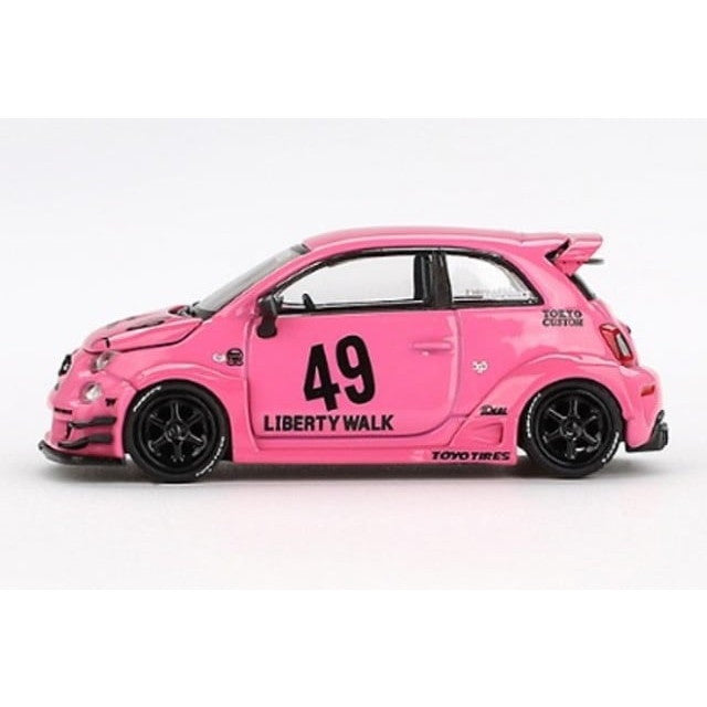 【中古即納】[MDL] MINI-GT 1/64 アバルト 595 LB-WORKS x Abas Works ピンク(左ハンドル) 完成品 ミニカー(MGT00851-L) TSM(トゥルースケールミニチュアズ)(20250331)