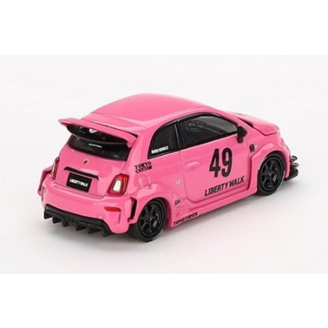 【中古即納】[MDL] MINI-GT 1/64 アバルト 595 LB-WORKS x Abas Works ピンク(左ハンドル) 完成品 ミニカー(MGT00851-L) TSM(トゥルースケールミニチュアズ)(20250331)