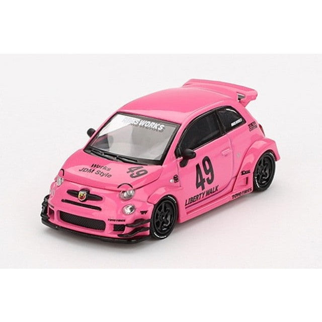 【予約安心出荷】[MDL] MINI-GT 1/64 アバルト 595 LB-WORKS x Abas Works ピンク(左ハンドル) (ブリスター仕様) 完成品 ミニカー(MGT00851-BL) TSM(トゥルースケールミニチュアズ) (2025年3月)