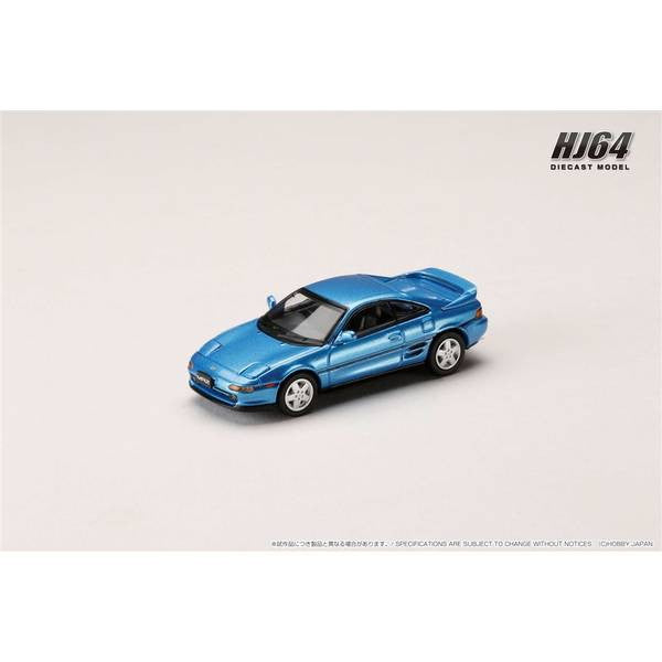 【新品即納】[MDL] 1/64 トヨタ MR2(SW20) GT-S(1991) ミディアムブルーマイカメタリック 完成品 ミニカー(HJ642045MBL) ホビージャパン(20250131)