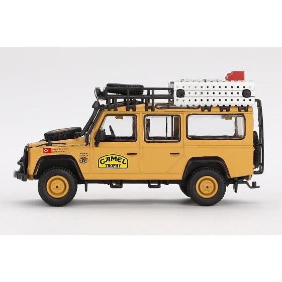 【新品即納】[MDL] MINI-GT 1/64 ランドローバー ディフェンダー 110 キャメルトロフィーアマゾン 1989 チームトルコ(左ハンドル)トルコ限定(ブリスター仕様) 完成品 ミニカー(MGT00856-BL) TSM(トゥルースケールミニチュアズ)(20241231)