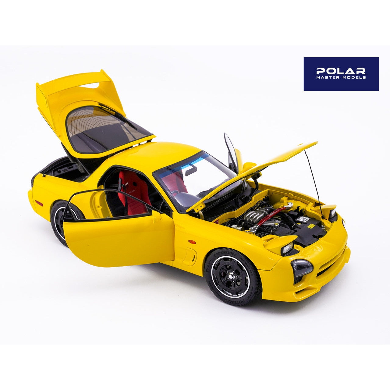 【新品即納】[MDL] 1/18 Mazda RX7 Speed Yellow 完成品 ミニカー(PLM22-002-1) POLER MASTER MODELS(ポーラーマスターモデルズ)(20241130)