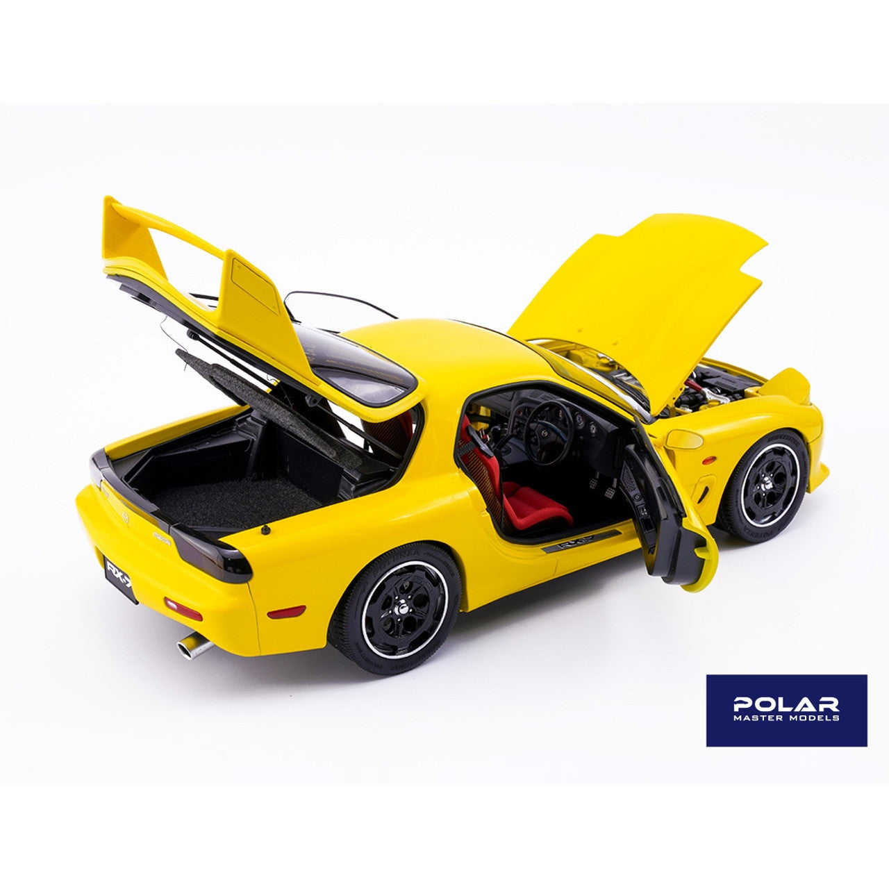 【新品即納】[MDL] 1/18 Mazda RX7 Speed Yellow 完成品 ミニカー(PLM22-002-1) POLER MASTER MODELS(ポーラーマスターモデルズ)(20241130)