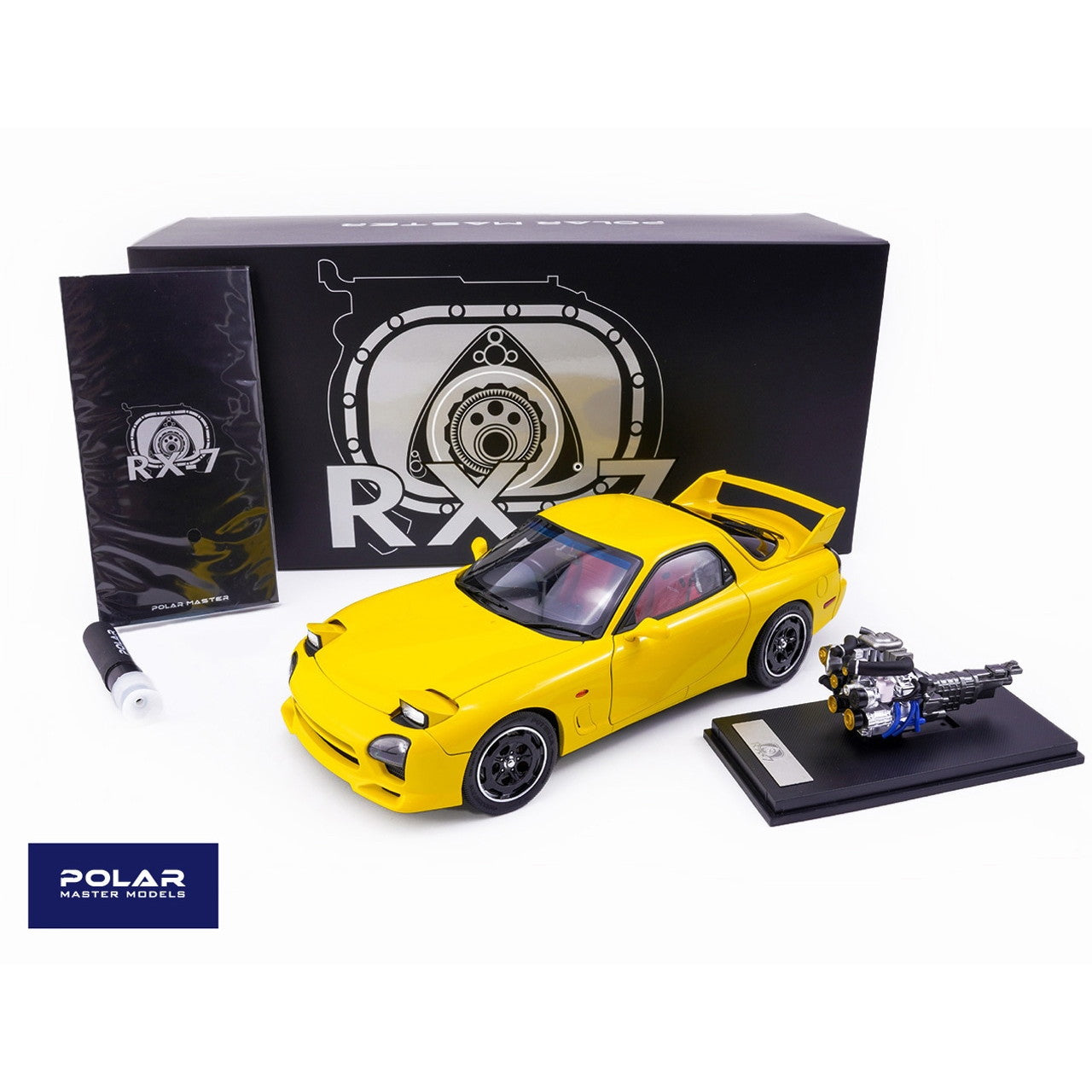 【新品即納】[MDL] 1/18 Mazda RX7 Speed Yellow 完成品 ミニカー(PLM22-002-1) POLER MASTER MODELS(ポーラーマスターモデルズ)(20241130)