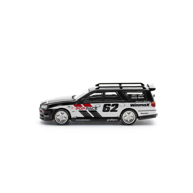 【予約安心出荷】[MDL] 1/64 NISSAN STAGEA SIM0N S GARAGE #62 BLACK 完成品 ミニカー(PR640103) POP RACE(ポップレース) (2025年3月)