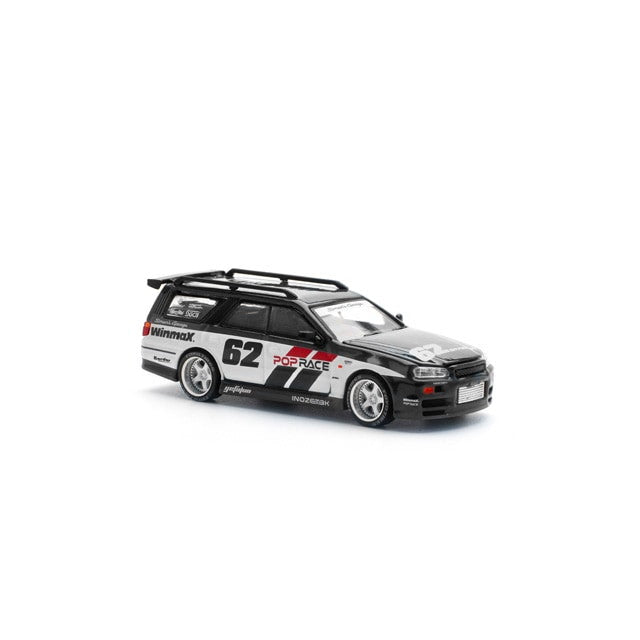 【予約安心出荷】[MDL] 1/64 NISSAN STAGEA SIM0N S GARAGE #62 BLACK 完成品 ミニカー(PR640103) POP RACE(ポップレース) (2025年3月)