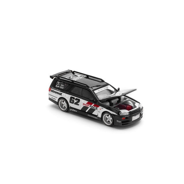 【予約安心出荷】[MDL] 1/64 NISSAN STAGEA SIM0N S GARAGE #62 BLACK 完成品 ミニカー(PR640103) POP RACE(ポップレース) (2025年3月)