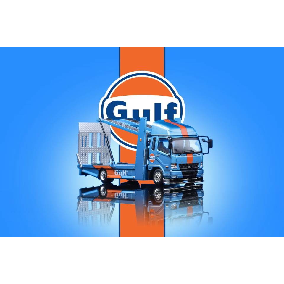 【新品即納】[MDL] 1/64 三菱ふそう トラック - Double Decker Trailer(RHD) ガルフデコレーション 完成品 ミニカー(KS032-415) Gaincorp Products(ゲインコーププロダクツ)(20241122)