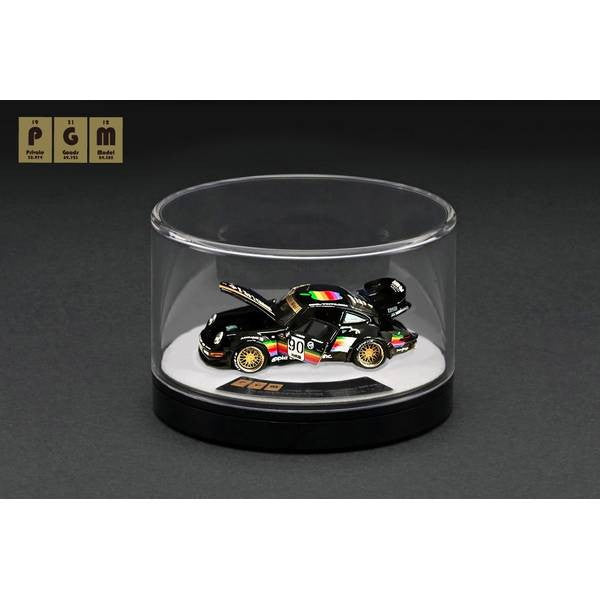 【新品即納】[MDL] 1/64 RWB 964 Black - Rotating display(回転台座バージョン) 完成品 ミニカー(PGM-640009-2) PGM(プライベートグッズモデル)(20250216)