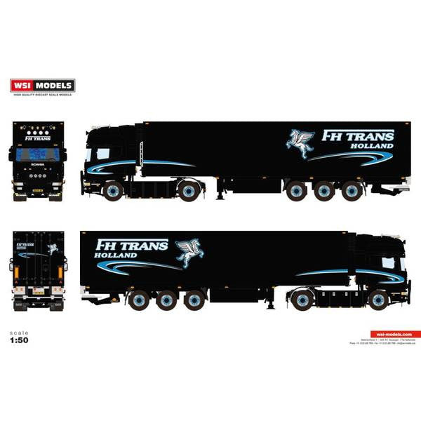 【予約安心出荷】[MDL] 1/50 FH Trans SCANIA 4 SERIES TOPLINE 4X2 REEFER TRAILER - 3 AXLE 完成品 ミニカー(01-4640) WSI MODELS(2025年5月)