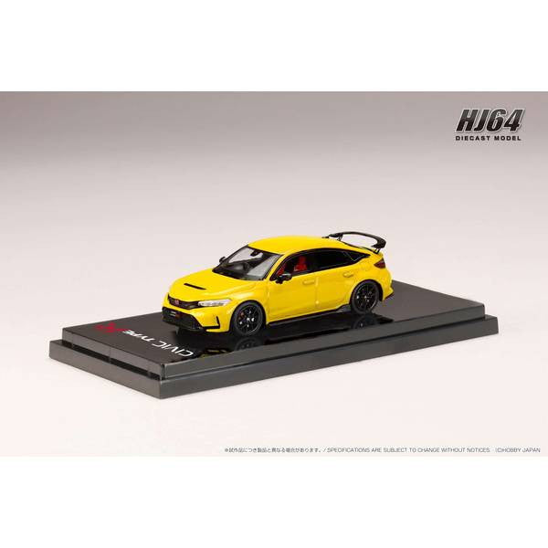 【新品即納】[MDL] 1/64 ホンダ CIVIC(シビック) Type R(FL5) イエロー(カスタムカラー) 完成品 ミニカー(HJ643063Y) ホビージャパン(20250228)