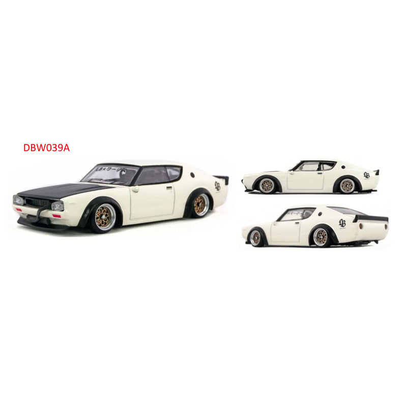【新品即納】[MDL] 1/64 Nissan スカイライン ケンメリ リバティーウォーク(C110) ホワイト 完成品 ミニカー(DBW039A) D MODEL(Dモデル) (20241031)