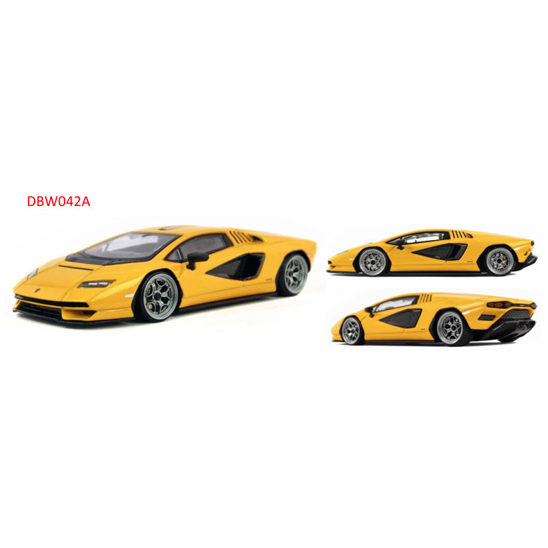 【新品即納】[MDL] 1/64 Lamborghini(ランボルギーニ) カウンタック(LPI 800-4) イエロー 完成品 ミニカー(DBW042A) D MODEL(Dモデル) (20241031)