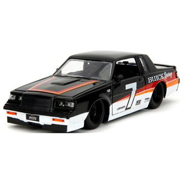 【新品即納】[MDL] BIGTIME MUSCLE(ビッグタイム マッスル) 1/24 1987 ビュイック グランド ナショナル #7 ブラック/ホワイト 完成品 ミニカー(JADA35864) Jada Toys(ジャダトイズ)(20241130)