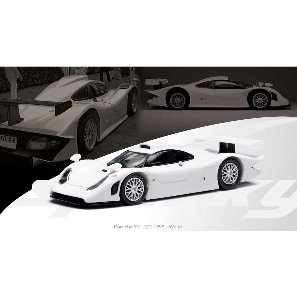 【新品即納】[MDL] Sparky 1/64 Porsche(ポルシェ) 911 GT1 1998 White 完成品 ミニカー(YO6402) TOYEAST(トイイースト) (20241031)
