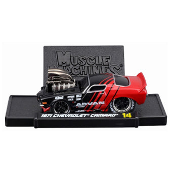 【新品即納】[MDL] Muscle Machines(マッスルマシーンズ) 1/64 MM 1971 シボレー カマロ ブラック/レッド 完成品 ミニカー(MS15554BKR) Maisto(マイスト)(20250118)