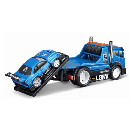 【新品即納】[MDL] Muscle Machines(マッスルマシーンズ) 1/64 JDM Liberty Walk フラットベット R34 ブルー 完成品 ミニカー(MS11546BL) Maisto(マイスト)(20250118)