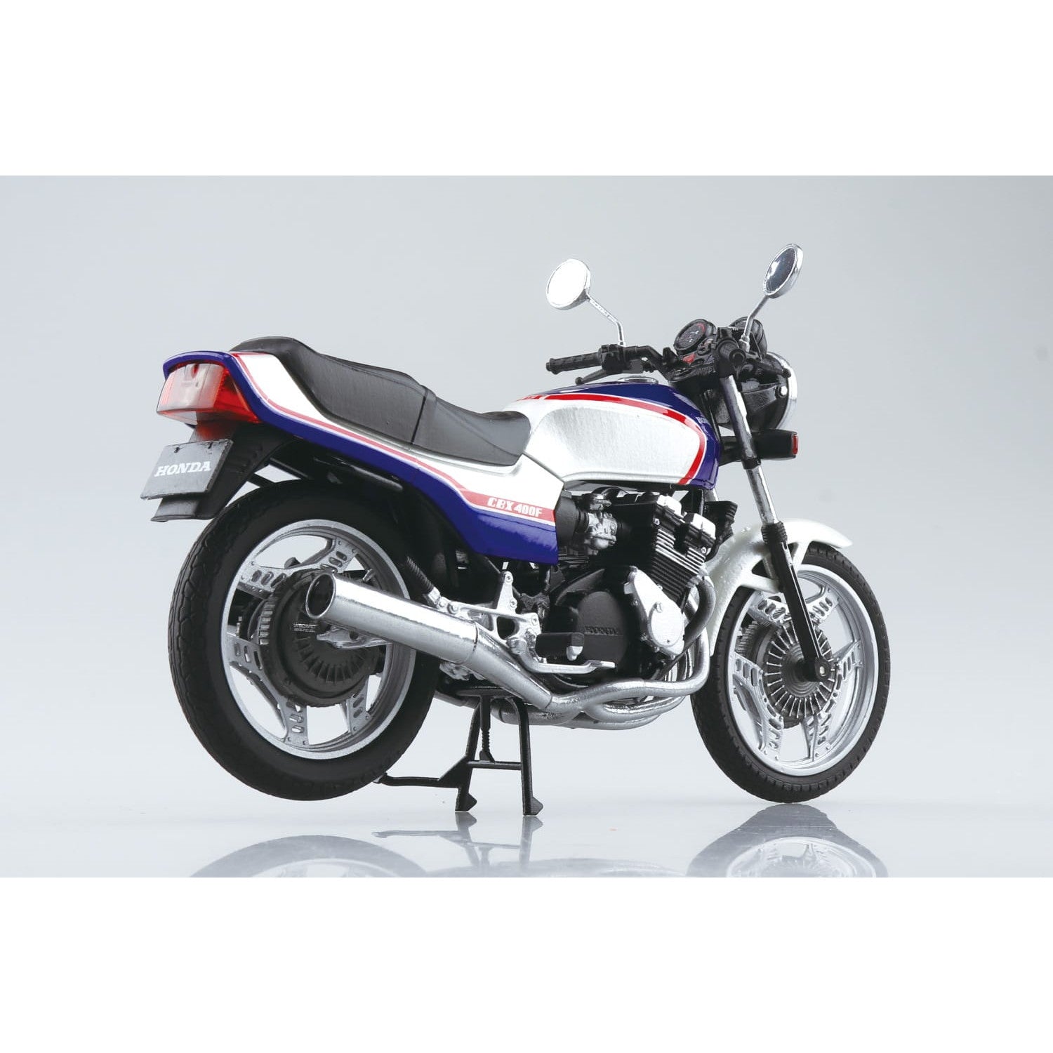 【新品即納】[MDL] 1/12 完成品バイク ホンダ CBX400F パール/キャンディブルー 完成品 ミニカー(111598) スカイネット/アオシマ(20250420)