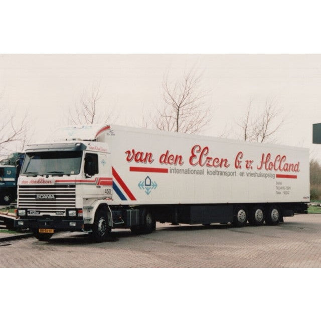 【予約安心出荷】[MDL] 1/50 van den Elzen SCANIA 3 SERIES 4X2 REEFER TRAILER - 3 AXLE 完成品 ミニカー(01-4601) WSI MODELS(2025年5月)