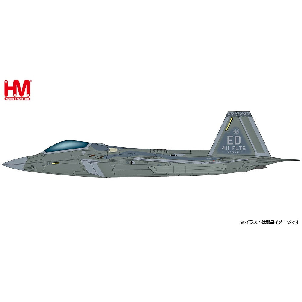 【新品即納】[MDL] 1/72 F-22 ラプターw/赤外線センサーポッド アメリカ空軍 第411試験航空団 エドワーズ空軍基地 完成品 飛行機(HA2829) ホビーマスター(20250131)