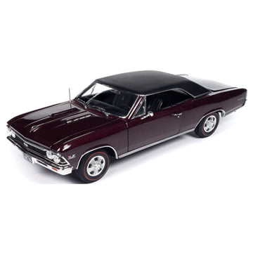【新品即納】[MDL] 1/18 1966 シェビー シェベル SS396 マデイラマルーン 完成品 ミニカー(AMM1343) AMERICAN MUSCLE(アメリカンマッスル)(20241130)