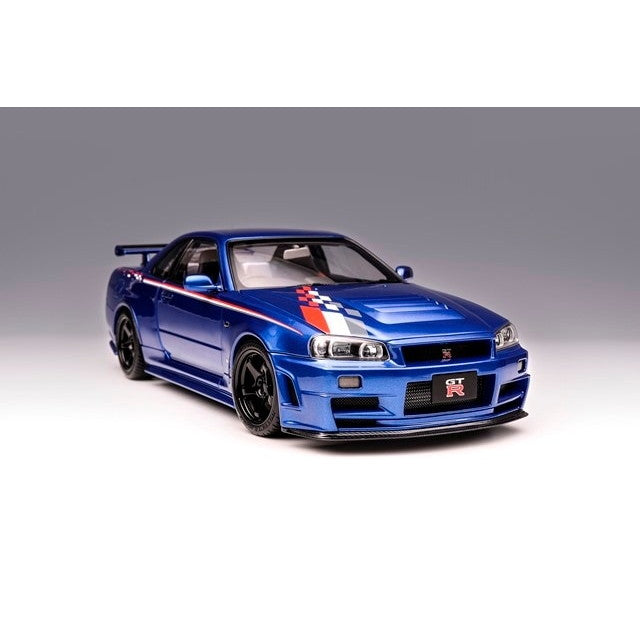 【新品即納】[MDL] 1/18 Nissan Skyline(スカイライン) GT-R(R34) NISMO CUSTOMIZED ベイサイドブルー 完成品 ミニカー(M83428) MOTORHELIX(モーターヘリックス)(20241130)