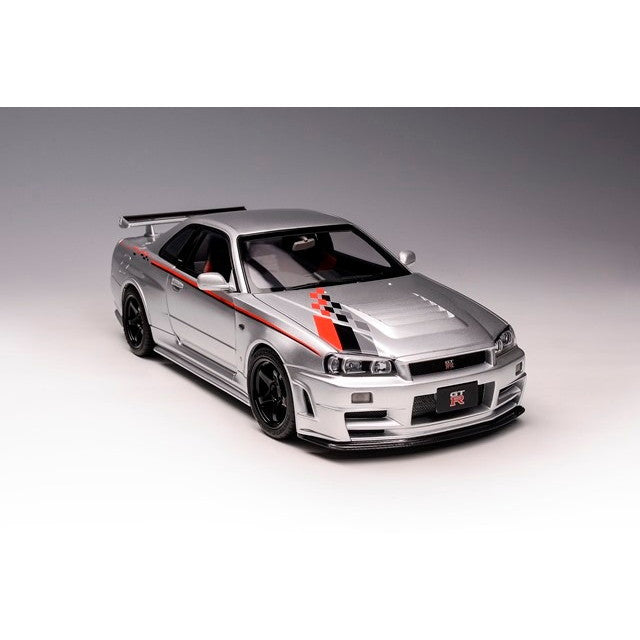 【新品即納】[MDL] 1/18 Nissan Skyline(スカイライン) GT-R(R34) NISMO CUSTOMIZED シルバー 完成品 ミニカー(M83429) MOTORHELIX(モーターヘリックス)(20241130)