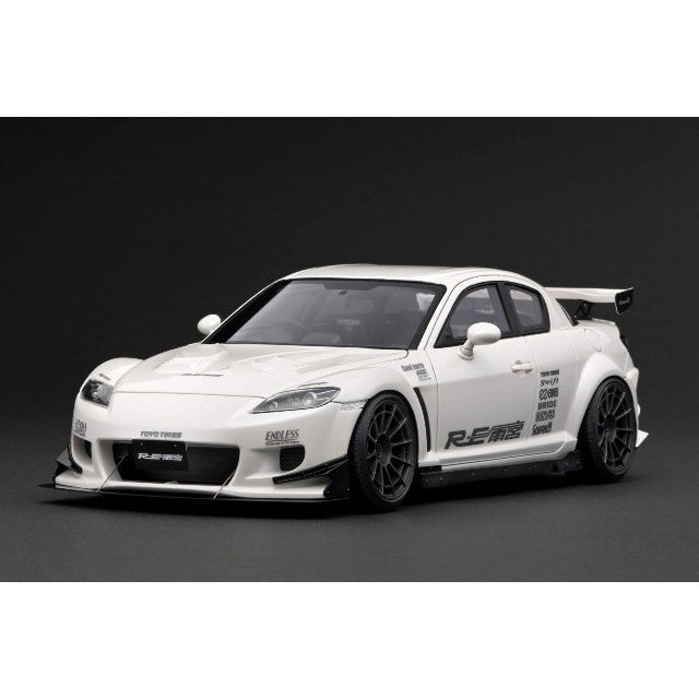 【新品即納】[MDL] 1/18 Mazda(マツダ) RX-8(SE3P) RE Amemiya Pearl White(パールホワイト) With Engine 完成品 ミニカー(IG3174) ignition model(イグニッションモデル)(20241214)