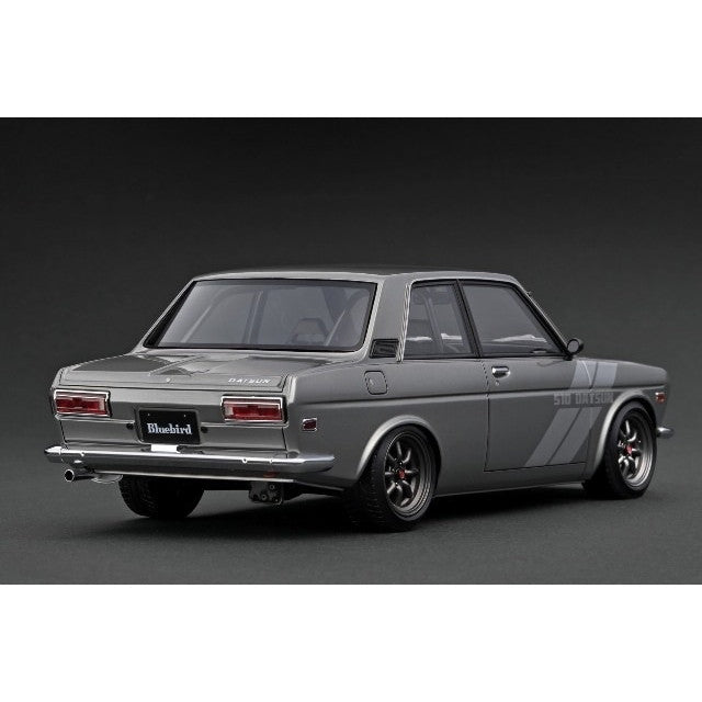 【新品即納】[MDL] 1/18 Datsun Bluebird(ブルーバード)(510) Gun Metallic(ガンメタリック) With Engine 完成品 ミニカー(IG3310) ignition model(イグニッションモデル)(20241214)