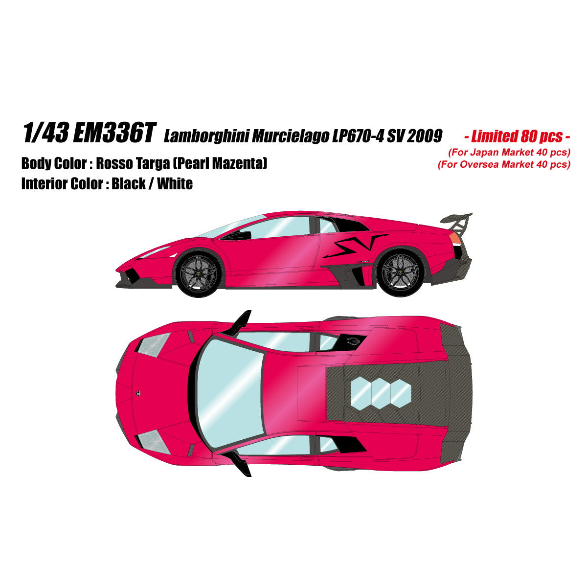 【予約安心出荷】[MDL] 1/43 Lamborghini Murcilago(ランボルギーニ ムルシエラゴ) LP670-4 Super Veloce 2009 ロッソタルガ 完成品 ミニカー(EM336T) EIDOLON(アイドロン)(2025年5月)