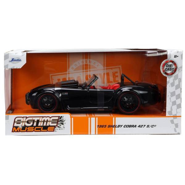 【新品即納】[MDL] BIGTIME MUSCLE(ビッグタイム マッスル) 1/24 1965 シェルビー コブラ 427 S/C ブラック 完成品 ミニカー(JADA32704) Jada Toys(ジャダトイズ)(20250131)