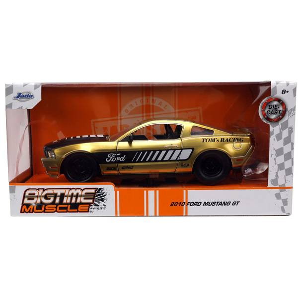 【新品即納】[MDL] BIGTIME MUSCLE(ビッグタイム マッスル) 1/24 2010 フォード マスタング GT ゴールド/ブラック 完成品 ミニカー(JADA33055) Jada Toys(ジャダトイズ)(20250131)