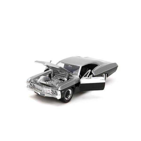 【新品即納】[MDL] BIGTIME MUSCLE(ビッグタイム マッスル) 1/24 1967 シェビー インパラ SS シルバー/ブラック 完成品 ミニカー(JADA35217) Jada Toys(ジャダトイズ)(20250131)