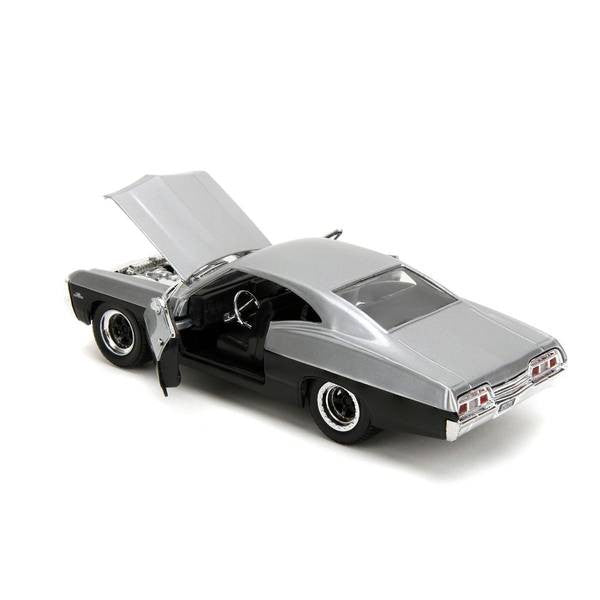 【新品即納】[MDL] BIGTIME MUSCLE(ビッグタイム マッスル) 1/24 1967 シェビー インパラ SS シルバー/ブラック 完成品 ミニカー(JADA35217) Jada Toys(ジャダトイズ)(20250131)