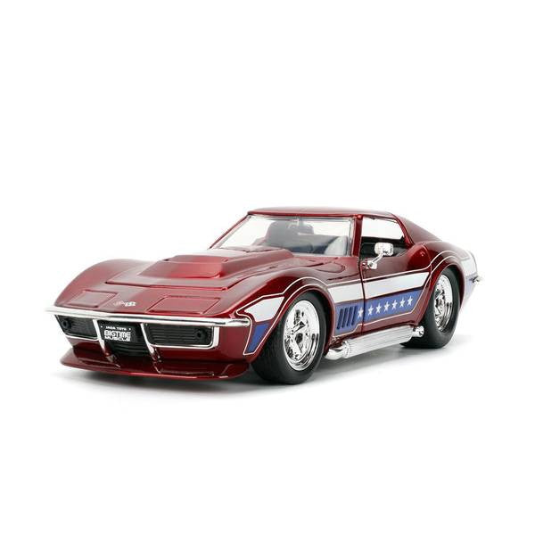 【新品即納】[MDL] BIGTIME MUSCLE(ビッグタイム マッスル) 1/24 1969 シェビー コルベット スティングレイ レッドメタリック 完成品 ミニカー(JADA35488) Jada Toys(ジャダトイズ)(20250131)